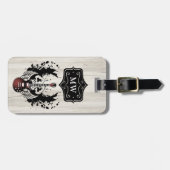 Gitarre Monogram Musician Rocker Rock & Roll Music Gepäckanhänger (Vorderseite horizontal)
