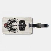 Gitarre Monogram Musician Rocker Rock & Roll Music Gepäckanhänger (Rückseite horizontal)