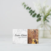 Gitarre | Music Instructor Business Card Visitenkarte (Stehend Vorderseite)