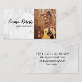 Gitarre | Music Instructor Business Card Visitenkarte (Vorne/Hinten)