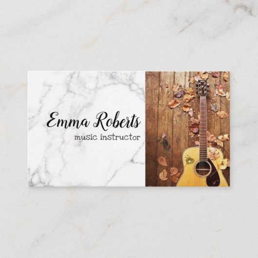 Gitarre | Music Instructor Business Card Visitenkarte (Vorderseite)