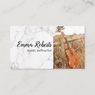 Gitarre   Music Instructor Business Card Visitenkarte