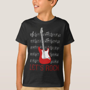 Gitarre Music Lover Lasse Rock Notes T-Shirt