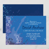 Gitarre Musical Bar Bat Mitzvah Einladung (Vorne/Hinten)