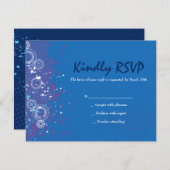 Gitarre Musical Bar Bat Mitzvah Reply RSVP Karte (Vorne/Hinten)