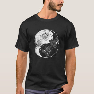 Gitarre Musical Instrument Gitarre Yin Yang Symbol T-Shirt