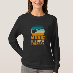 Gitarre Musik ist meine Therapie Musik Bass E Gita T-Shirt
