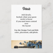 Gitarre-Musiknoten-Blume Begleitkarte (Rückseite)