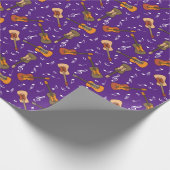 Gitarre Musiknoten Muster Geschenkpapier (Ecke)