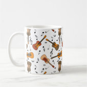 Gitarre Musiknoten Muster Kaffeetasse (Links)