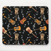 Gitarre Musiknoten Muster Mousepad (Vorne)