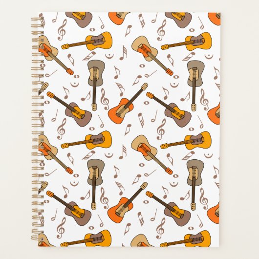 Gitarre Musiknoten Muster Planer (Vorderseite)