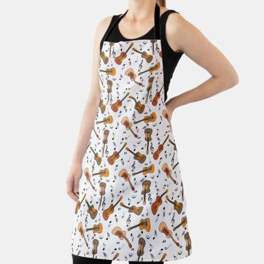 Gitarre Musiknoten Muster Schürze (InSitu)