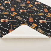 Gitarre Musiknoten Muster Sherpadecke (3/4)