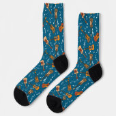 Gitarre Musiknoten Muster Socken (Linkes Detail)