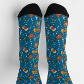 Gitarre Musiknoten Muster Socken (Oben)