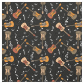 Gitarre Musiknoten Muster Stoff (Muster)