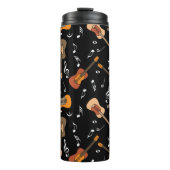 Gitarre Musiknoten Muster Thermosbecher (Vorderseite)