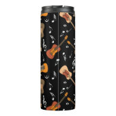 Gitarre Musiknoten Muster Thermosbecher (Rückseite)