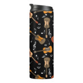 Gitarre Musiknoten Muster Thermosbecher (Nach rechts gedreht)