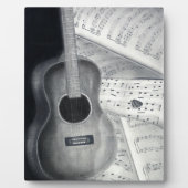 Gitarre & Notenpalette Fotoplatte (Vorderseite)