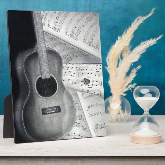 Gitarre & Notenpalette Fotoplatte (Seite)