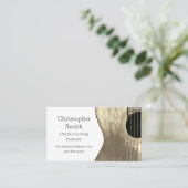 Gitarre Online Music Lektionen Einfache Beige Visitenkarte (Stehend Vorderseite)