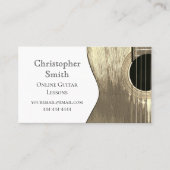 Gitarre Online Music Lektionen Einfache Beige Visitenkarte (Vorderseite)