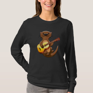 Gitarre Otter Animal Kids Gitarrist Men Art Outfit T-Shirt