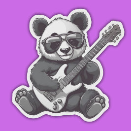 Gitarre Panda Wasserdicht Aufkleber