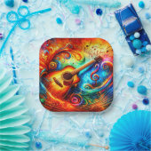 Gitarre Pappteller (Party)