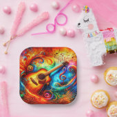 Gitarre Pappteller (Party)