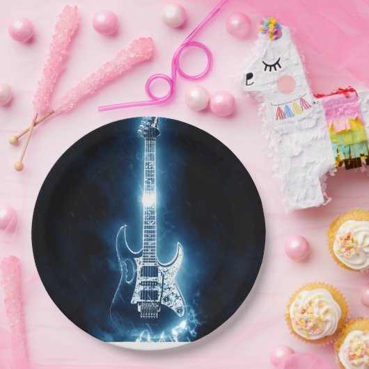 Gitarre Pappteller (Party)