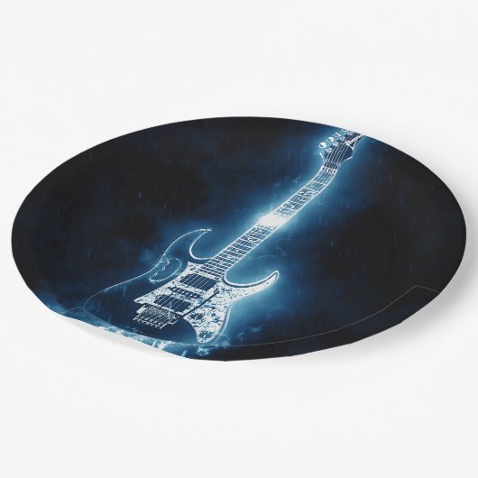 Gitarre Pappteller (Schrägansicht)