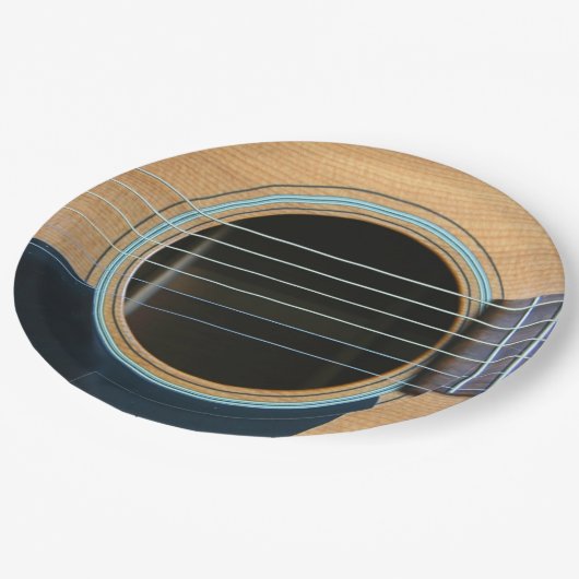 GITARRE PAPPTELLER (Schrägansicht)