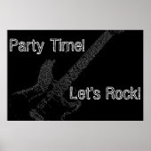 Gitarre Party Time Birthday Poster (Vorne)