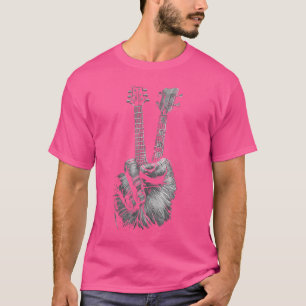 Gitarre Peace Sign Hand Peace Sign Electric Acoust T-Shirt