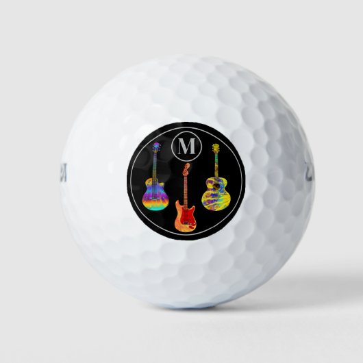 Gitarre personalisiert golfball (Vorderseite)