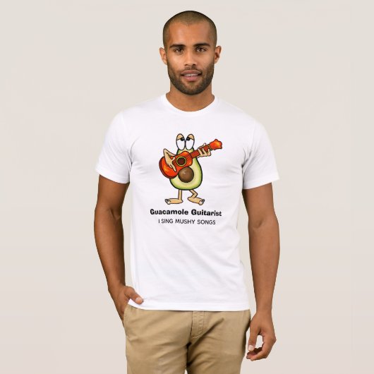 Gitarre Playing Avocado Funny T - Shirt (Vorne ganz)