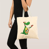 Gitarre Playing Dinosaur Tote Bag Tragetasche