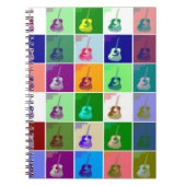Gitarre Pop Art Spiralgeschmack Foto Notebook Notizblock (Vorderseite)