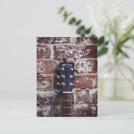 Gitarre Postkarte (Stehend Vorderseite)