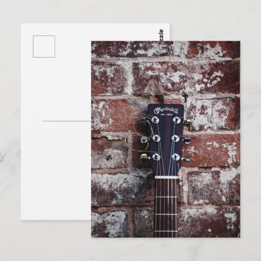 Gitarre Postkarte (Vorne/Hinten)