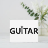 Gitarre Postkarte (Stehend Vorderseite)