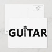 Gitarre Postkarte (Vorne/Hinten)