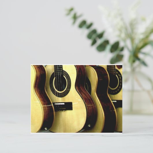 Gitarre Postkarte (Stehend Vorderseite)