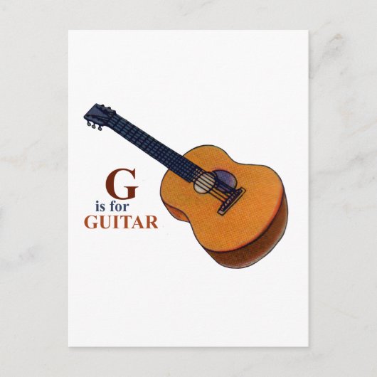 Gitarre Postkarte (Vorderseite)