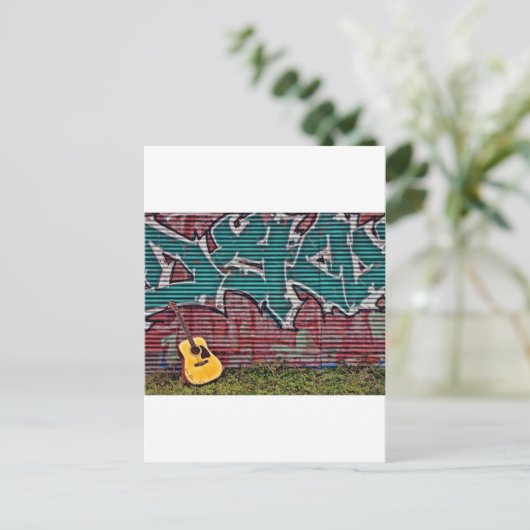 Gitarre Postkarte (Stehend Vorderseite)