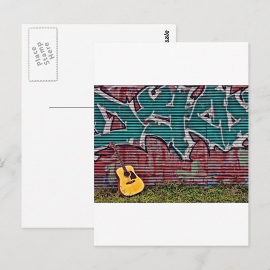 Gitarre Postkarte (Vorne/Hinten)