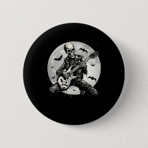 Gitarre Punk Rock Musik Halloween Mens Kids Button